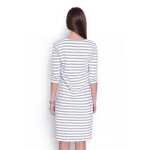 Kleid 3/4 Arm gestreift Mini-Kleid