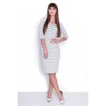 Kleid 3/4 Arm gestreift Mini-Kleid