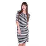 Kleid 3/4 Arm gestreift Mini-Kleid