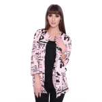 Damen Cardigan Sweater Jacke mit Druck: