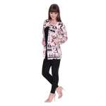 Damen Cardigan Sweater Jacke mit Druck:
