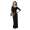 Kleid Lang Maxi Kleid elastischer Bund; Schwarz M/L 38/40
