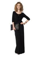 Kleid Lang Maxi Kleid elastischer Bund; Schwarz 2XL/3XL...