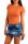 Damen Basic T-shirt Top Shirt; Orange