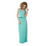 Damen Sommer-Kleid Maxi Kleid elastischer Bund;