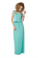 Damen Sommer-Kleid Maxi Kleid elastischer Bund;...