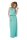 Damen Sommer-Kleid Maxi Kleid elastischer Bund; Mintgrün/M/L 38/40