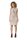 Kleid Wasserfall Ausschnitt; Beige 2XL/3XL 44/46