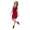 Kleid Wasserfall Ausschnitt; Bordo XL/2XL 42/44