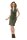 Kleid Wasserfall Ausschnitt; Khaki 2XL/3XL 44/46