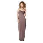 Damen Maxikleid Trägerloses Sommer Bandeau Kleid