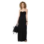 Damen Maxikleid Trägerloses Sommer Bandeau Kleid