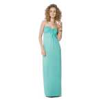 Damen Maxikleid Trägerloses Sommer Bandeau Kleid