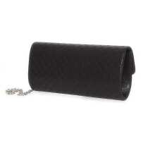 Clutch Tasche Stepp Muster; Schwarz