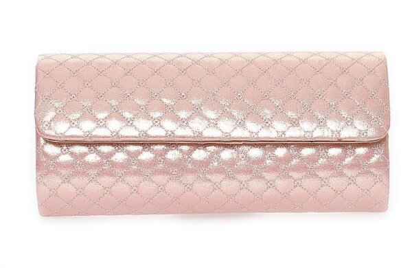 Clutch Tasche Stepp Muster; Rosa