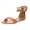 Damen Sandalen mit Glanz Riemen; Camel/36