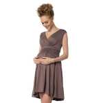 Minikleid mit Überlappender V-Ausschnitt + MAMA Umstandsmode,