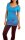 Damen Shirt T-Shirt Muster kurzarm; Azurblau/S/M 36/38