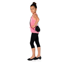 Kinder 3/4 Leggings in 22 Farben Baumwolle; Schwarz 104