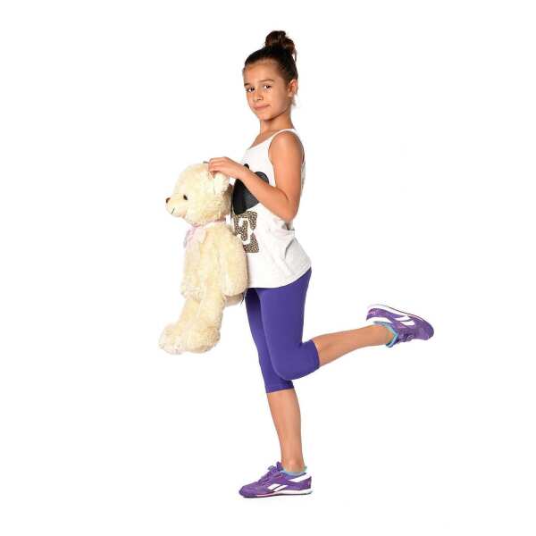 Kinder 3/4 Leggings in 22 Farben Baumwolle; Violett 98