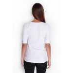 Damen Shirt mit Brusttasche Sportlich & elegant; Weiß/S/M 36/38