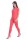 Damen Jumpsuit Overall Einteiler Hosenanzug V-Ausschnitt ; Koralle 2XL/3XL 44/46