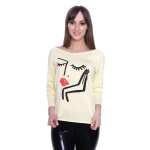 Damen Longshirt mit Druck 3/4 Arm Top Styling,