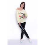 Damen Longshirt mit Druck 3/4 Arm Top Styling,