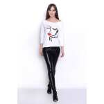 Damen Longshirt mit Druck 3/4 Arm Top Styling,