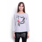 Damen Longshirt mit Druck 3/4 Arm Top Styling,