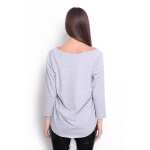 Damen Longshirt mit Druck 3/4 Arm Top Styling,