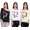 Damen Longshirt mit Druck 3/4 Arm Top Styling,