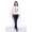 Damen Longshirt mit Druck 3/4 Arm Top Styling,  Weiß/S/M 36/38