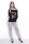 Damen Longshirt mit Druck 3/4 Arm Top Styling,  Grau Meliert/S/M 36/38