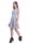 Damen Kleid Klassisches Minikleid Glockenform; Grau Meliert/S/M 36/38