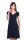 Damen Kleid Dress V-Ausschnitt ; Dunkelblau 2XL/3XL 44/46