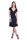 Damen Kleid Dress V-Ausschnitt ; Dunkelblau 2XL/3XL 44/46