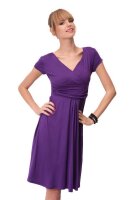Damen Kleid Dress V-Ausschnitt ; Violett XL/2XL 42/44