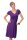 Damen Kleid Dress V-Ausschnitt ; Violett XL/2XL 42/44