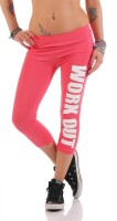 Leggings WORK OUT 3/4 Sporthose Baumwolle;