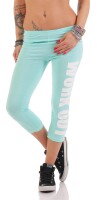 Leggings WORK OUT 3/4 Sporthose Baumwolle;