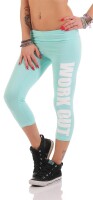 Leggings WORK OUT 3/4 Sporthose Baumwolle;