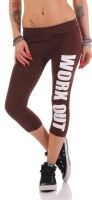 Leggings WORK OUT 3/4 Sporthose Baumwolle;