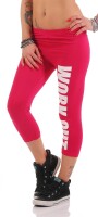 Leggings WORK OUT 3/4 Sporthose Baumwolle;