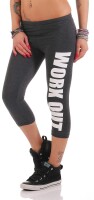 Leggings WORK OUT 3/4 Sporthose Baumwolle;