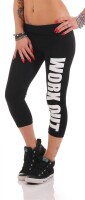 Leggings WORK OUT 3/4 Sporthose Baumwolle;