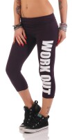 Leggings WORK OUT 3/4 Sporthose Baumwolle;