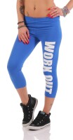 Leggings WORK OUT 3/4 Sporthose Baumwolle;