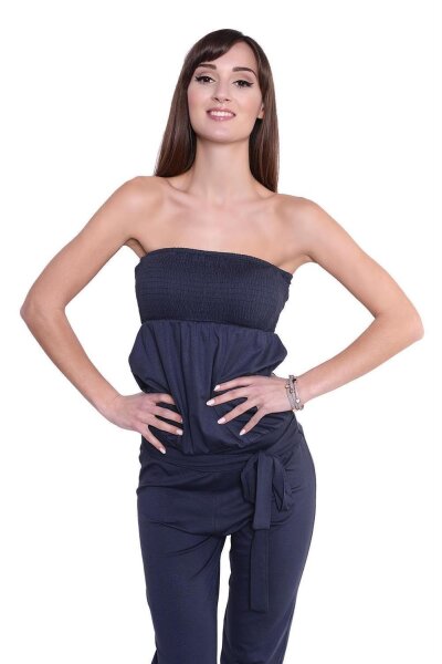 Damen Jumpsuits Bandeau Overall  6/8; Grafit S/M 36/38