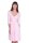 Kleid A-Linie mit Raffungen überlappender V-Ausschnitt,; Puderrosa 3XL/4XL 46/48